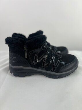 Skechers Womens Easy Going Tribune winter ankle boots black Faux Fur-Lined Boots